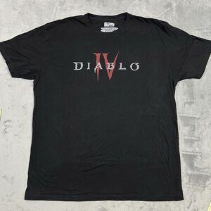 Diablo 4 IV Video Game Promo T Shirt Size XL‎ Black Blizzard Games